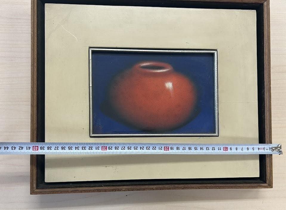購入前確認　絵画　赤いつぼ　美術品　芸術　アート　絵　241205+03