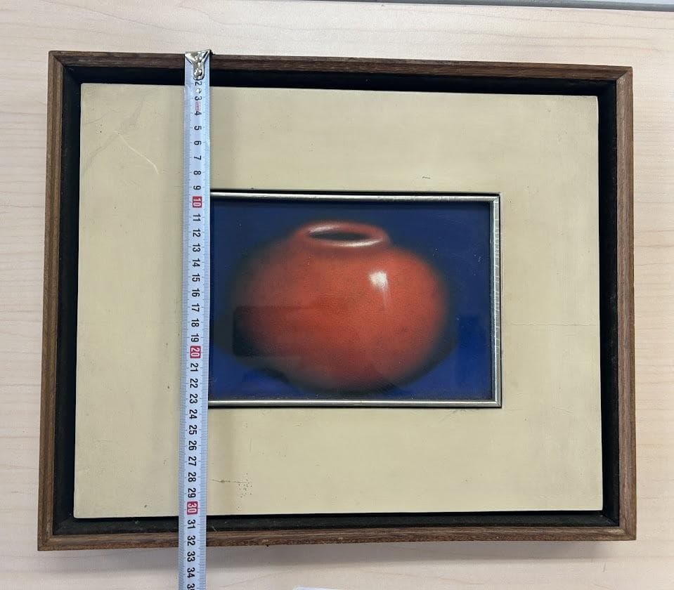 購入前確認　絵画　赤いつぼ　美術品　芸術　アート　絵　241205+03