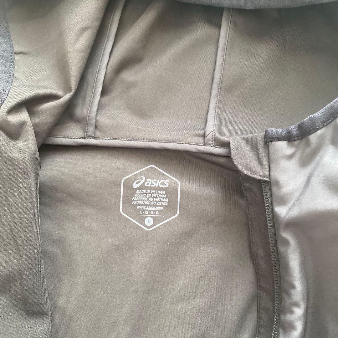asics ブラックウィンドブレーカー MICROFT WIND BARRIER