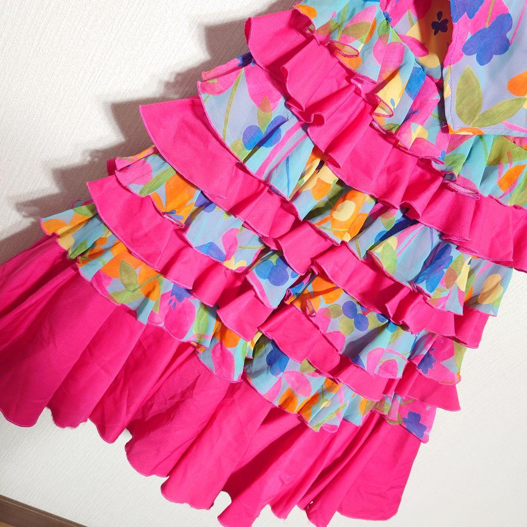Creaciones ROAL S. L. フラメンコドレス 衣装 花柄 ピンク