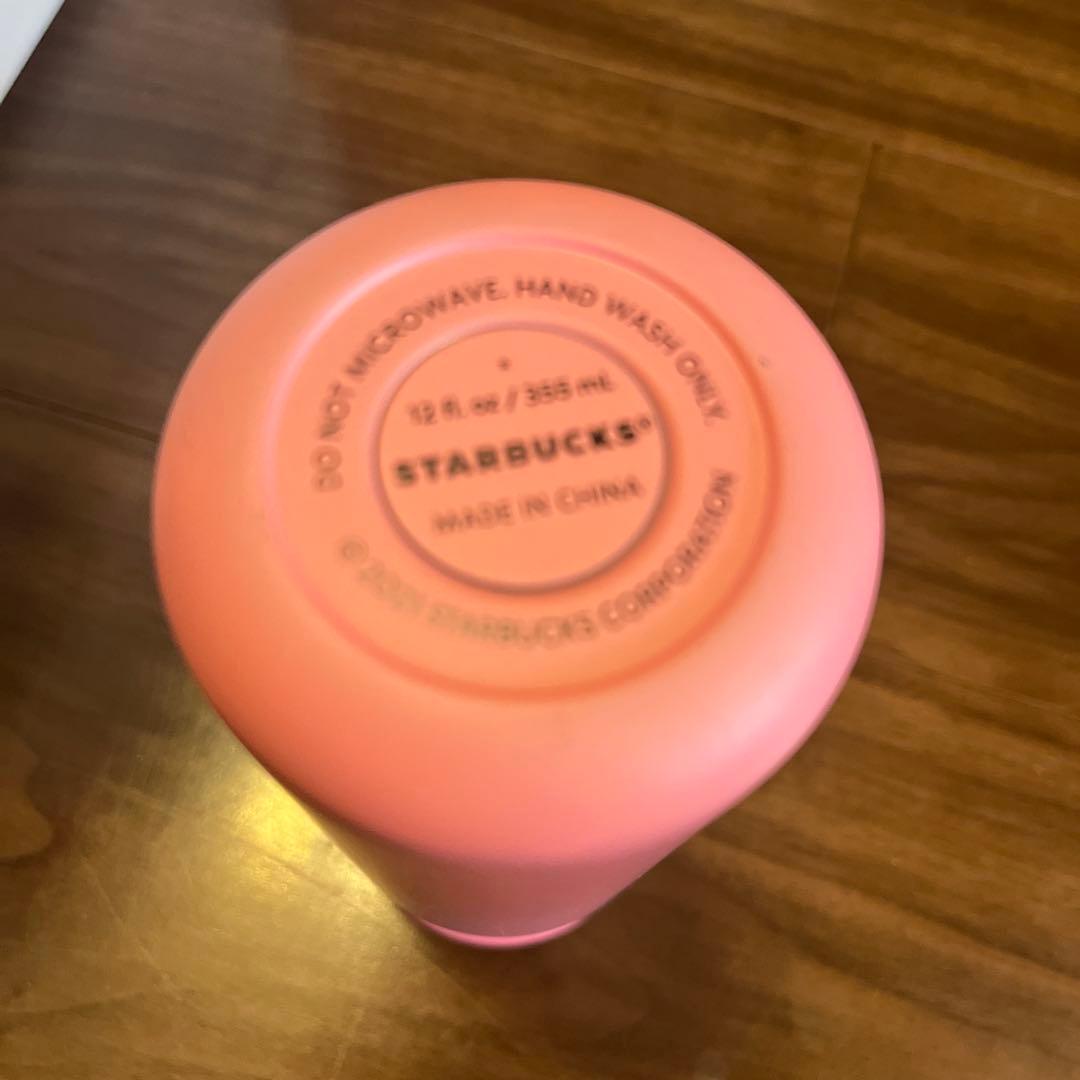 スタバ　Starbucksステンレスボトルマットピンク355ml 新品未使用