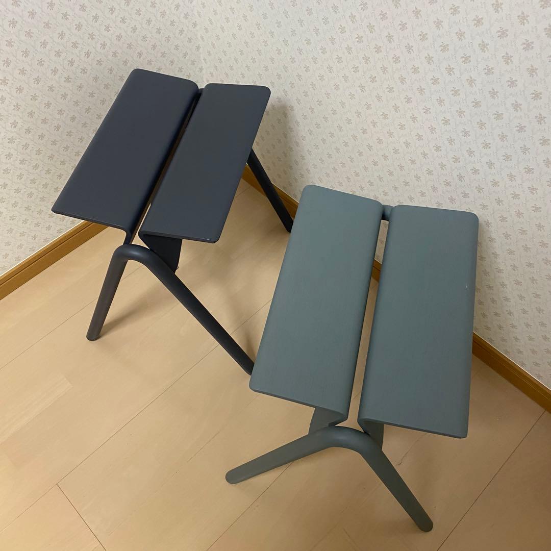 軽やかに美しく、そして強く。今にも飛び立ちそうな木製スツール KAMOME 2脚