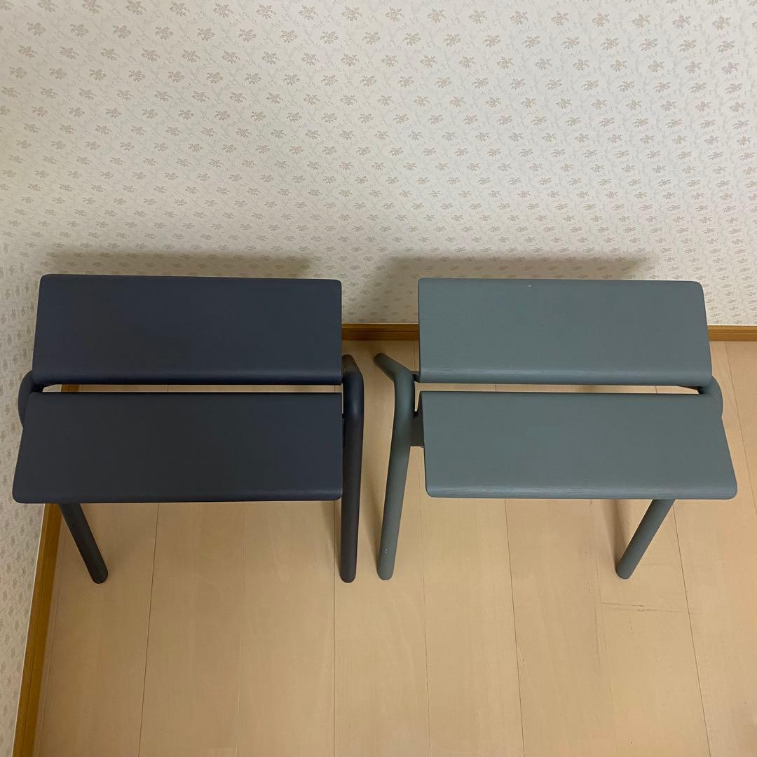 軽やかに美しく、そして強く。今にも飛び立ちそうな木製スツール KAMOME 2脚