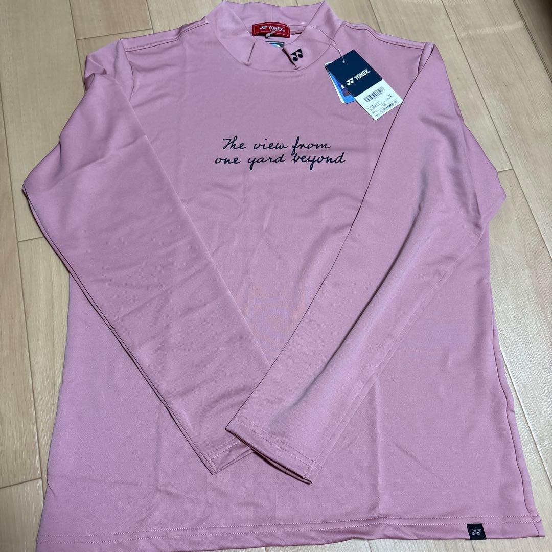 YONEX ピンク 長袖ハイネックシャツ　ゴルフ