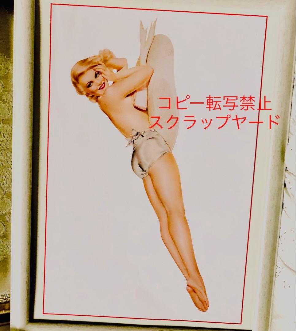 素敵なバーガスガール❼ノーズアート☆VargaGirl バルガス☆A4白系額装