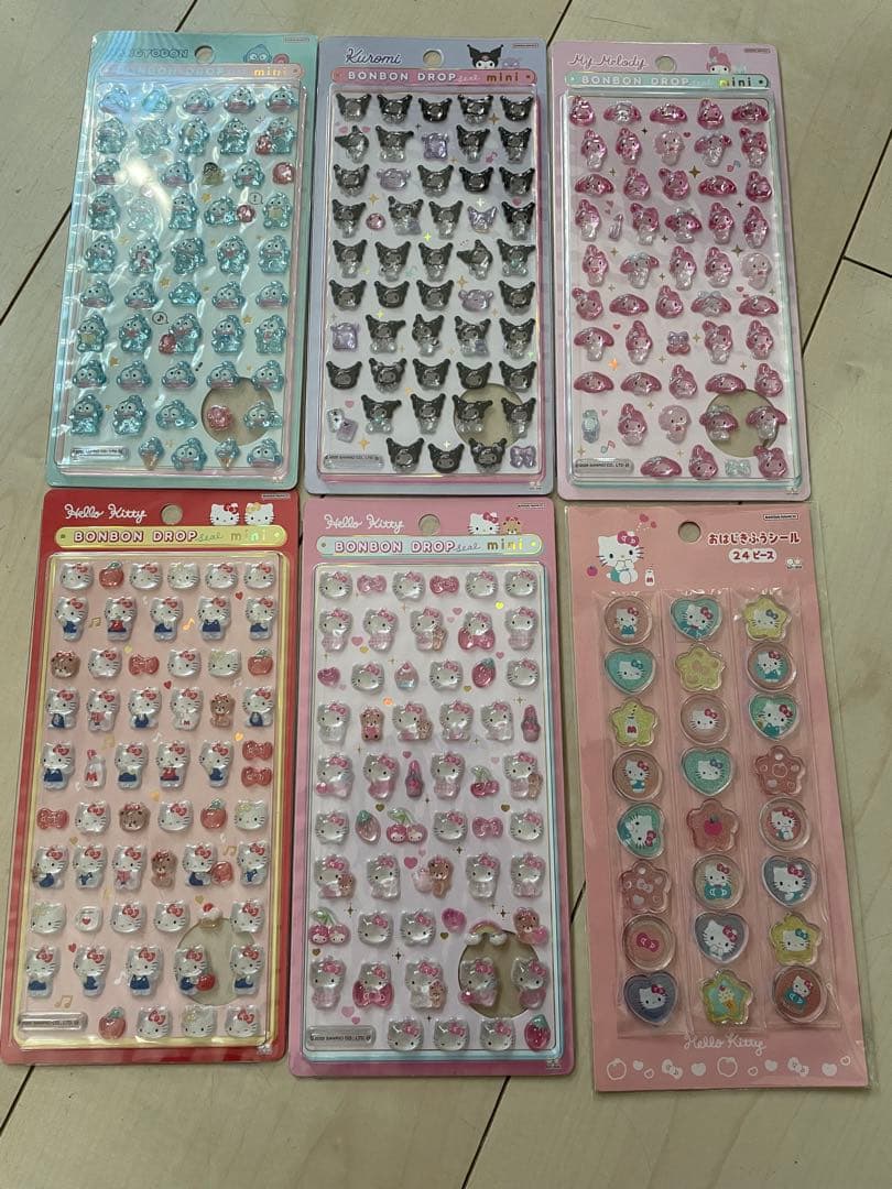 【正規品】ボンボンドロップサンリオミニ5枚セット➕おはじきふうシール