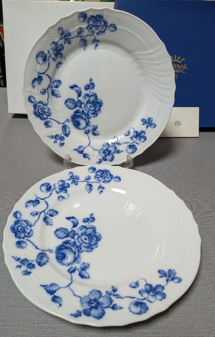 美品　リチャードジノリ　ローズブルー　大皿26.5cm 2枚