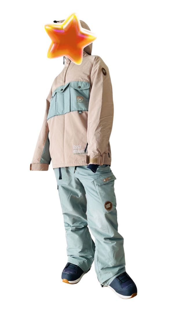 韓国スノボUSS2ウェア上下セットMグラトリジブ美品
