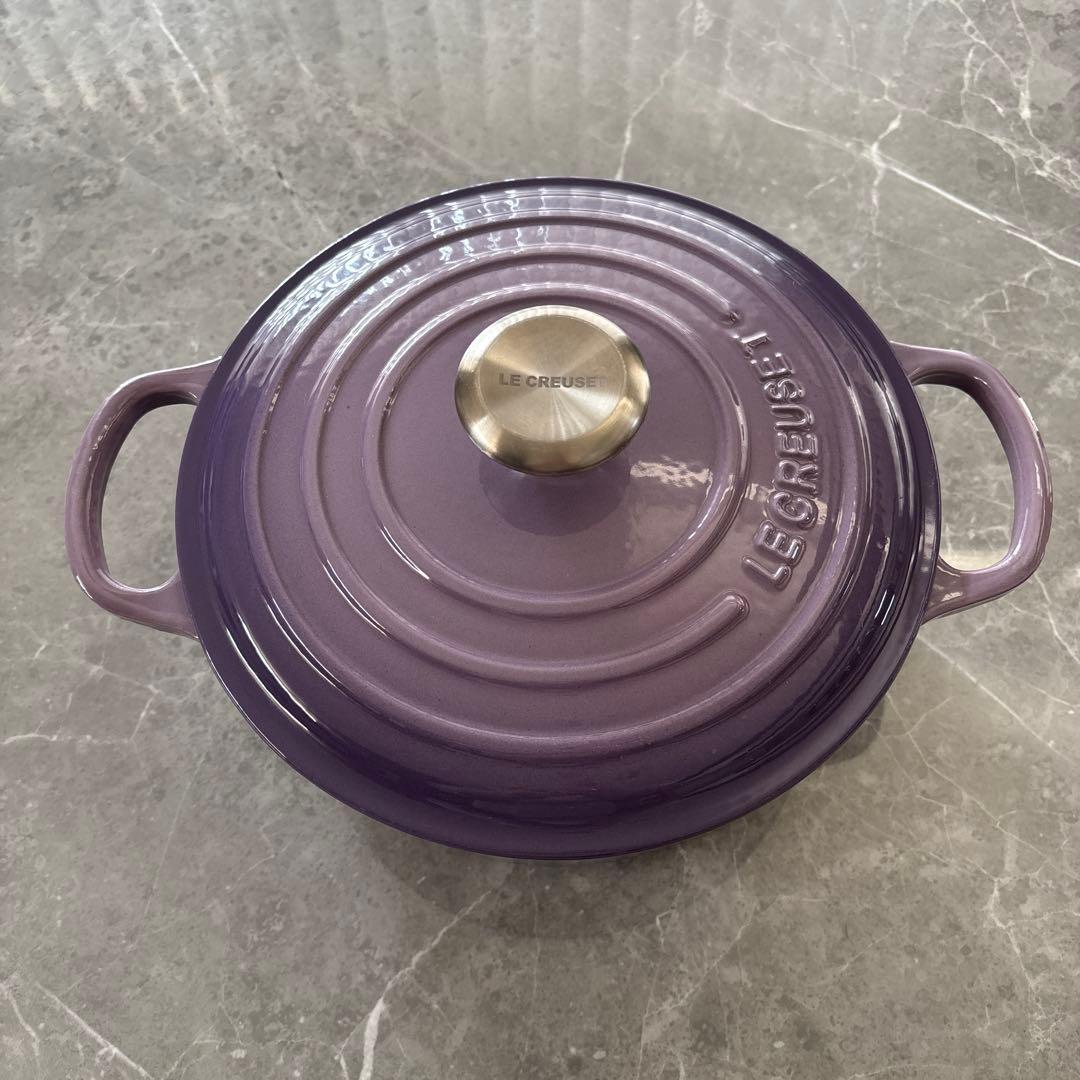 LE CREUSET ルクルーゼ 鍋 パープル ミルクパン 蓋付き