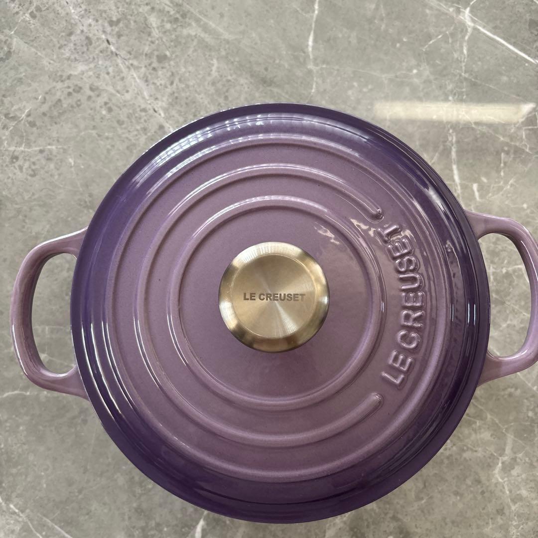 LE CREUSET ルクルーゼ 鍋 パープル ミルクパン 蓋付き