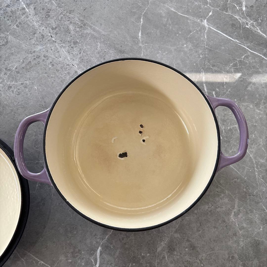 LE CREUSET ルクルーゼ 鍋 パープル ミルクパン 蓋付き