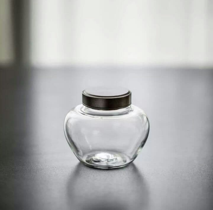 ガラス製 密封 茶筒8