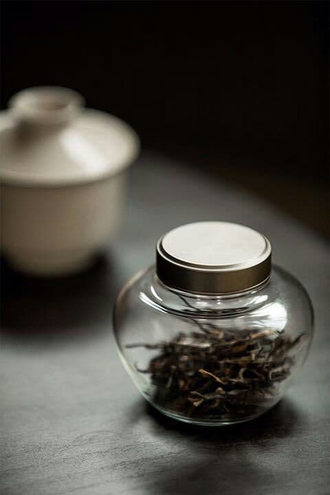 ガラス製 密封 茶筒8
