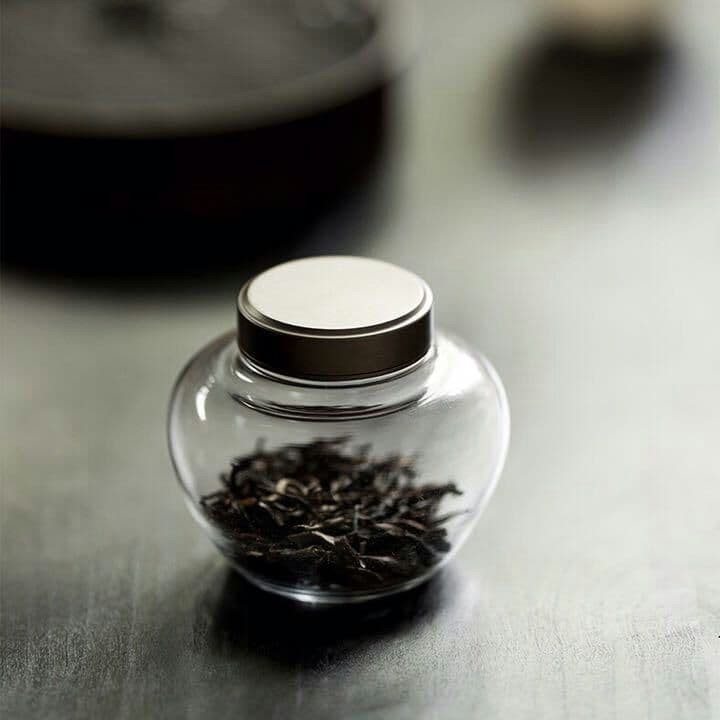 ガラス製 密封 茶筒8