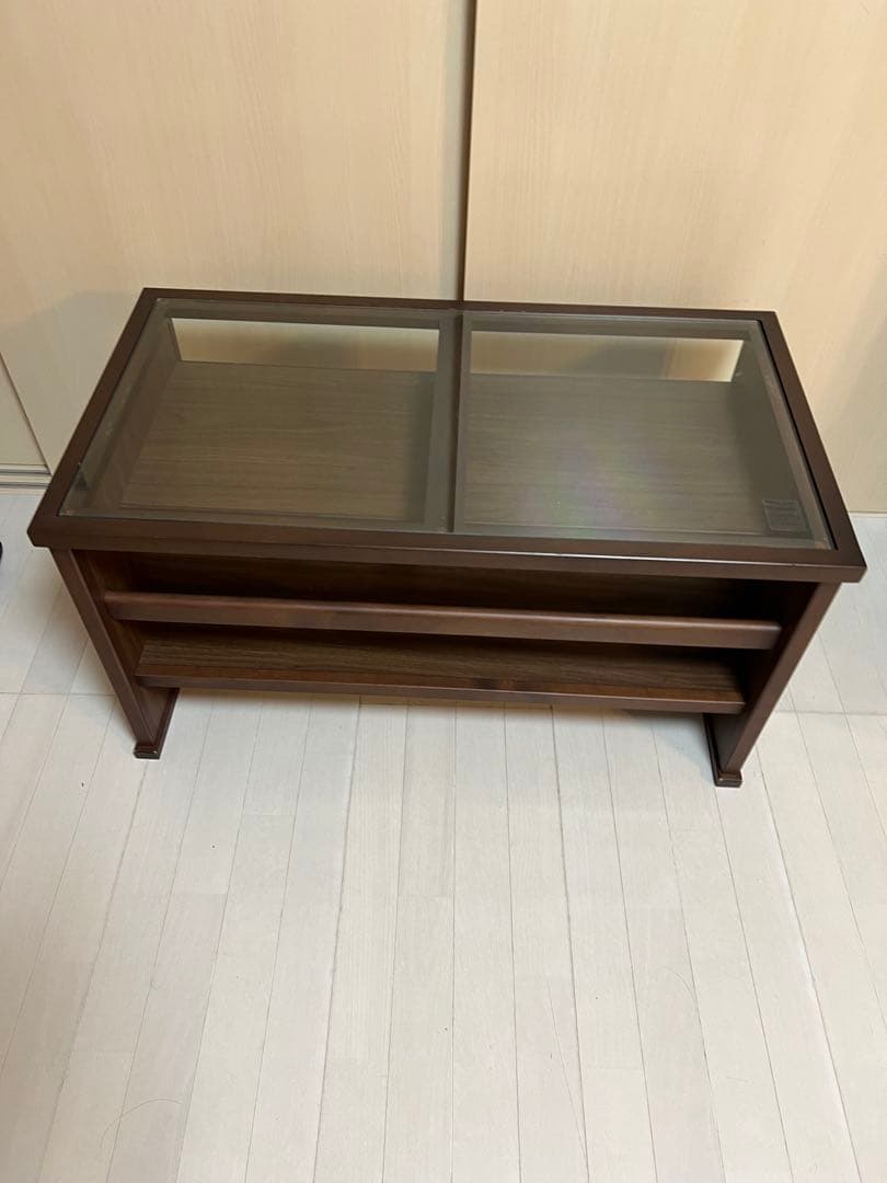 希少品『Meuble』モーブル ガラステーブル センターテーブル