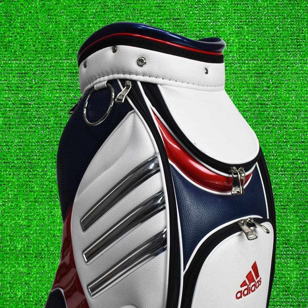 adidas アディダス ゴルフ キャディーバック９型【トリコロール】美品！