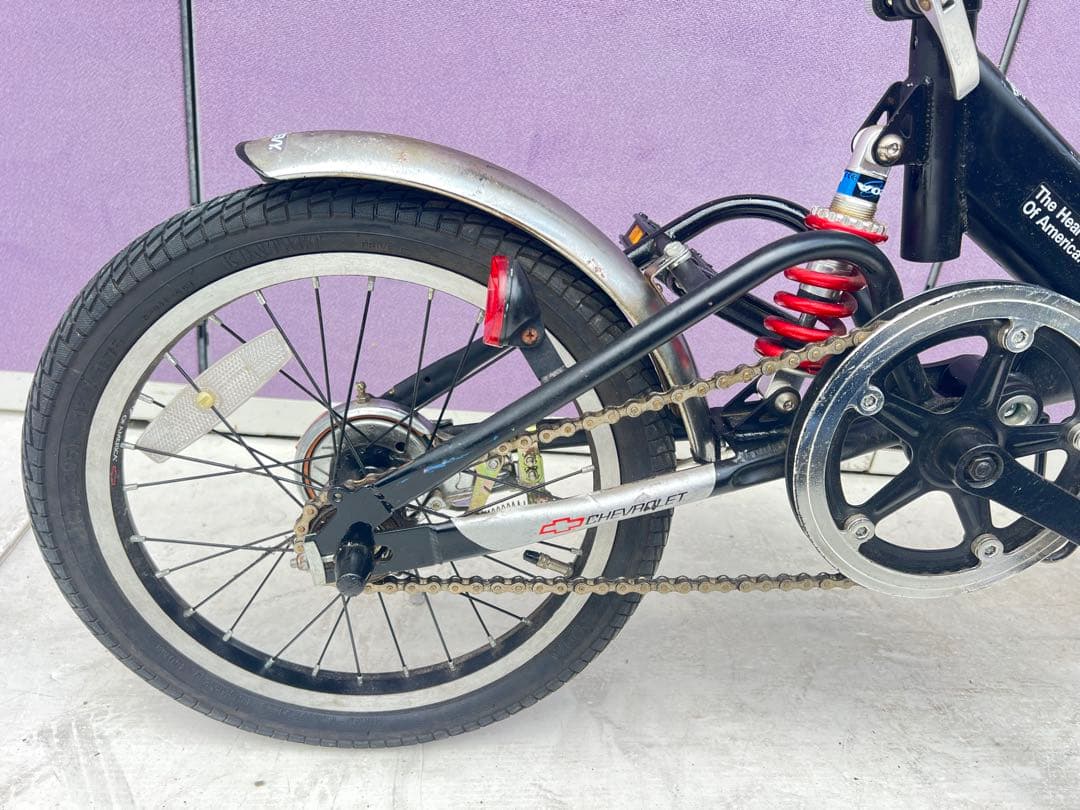 CHEVROLET 折りたたみ自転車 ブラック・シルバーシボレー16インチ