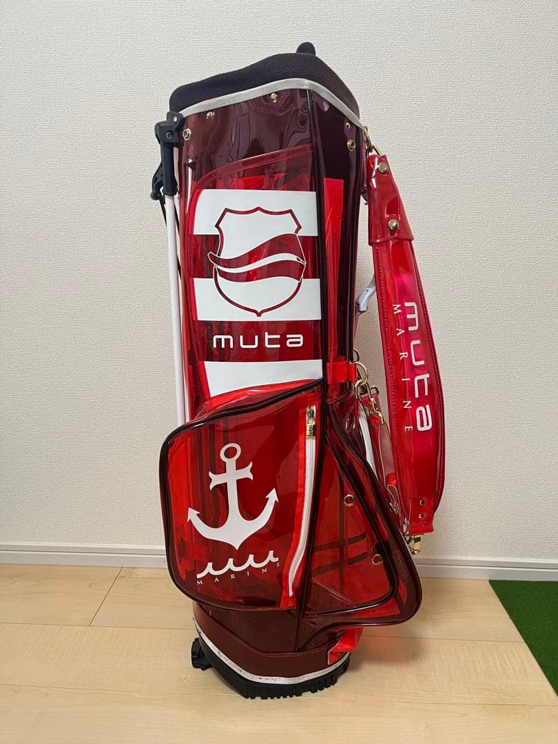 MUTA MARINE クリアキャディバッグ (レッド)