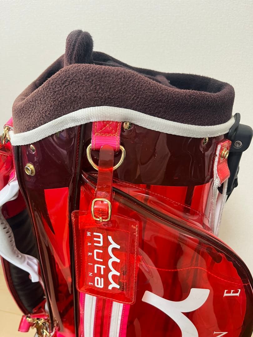 MUTA MARINE クリアキャディバッグ (レッド)