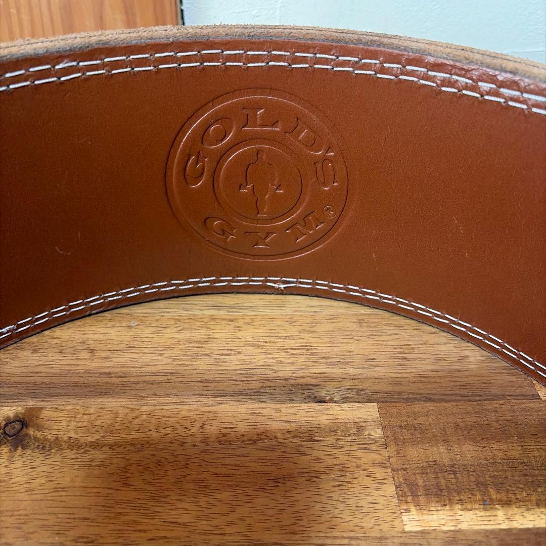 GOLD'S GYM レザー パワーベルト ブラウン Mサイズ 正規品