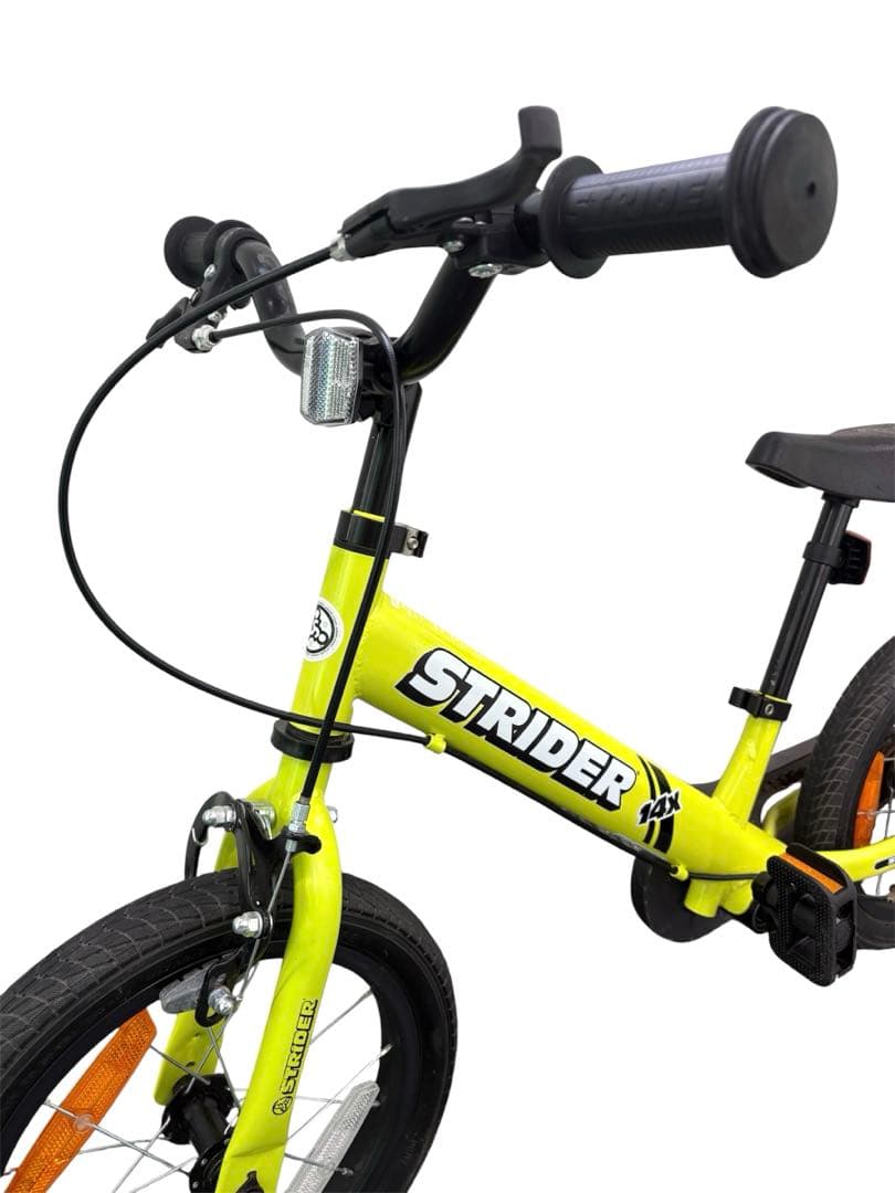 【美品】STRIDER 14X バイク ライムイエロー 14インチ　幼児用自転車
