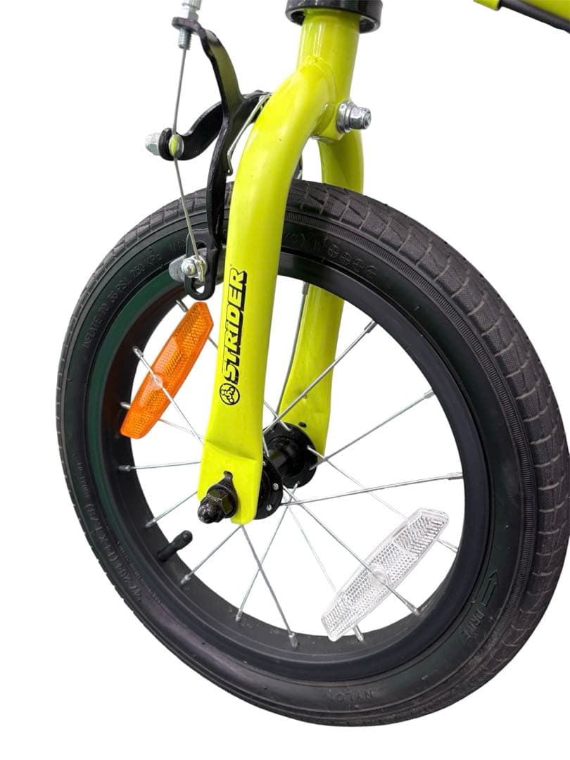 【美品】STRIDER 14X バイク ライムイエロー 14インチ　幼児用自転車