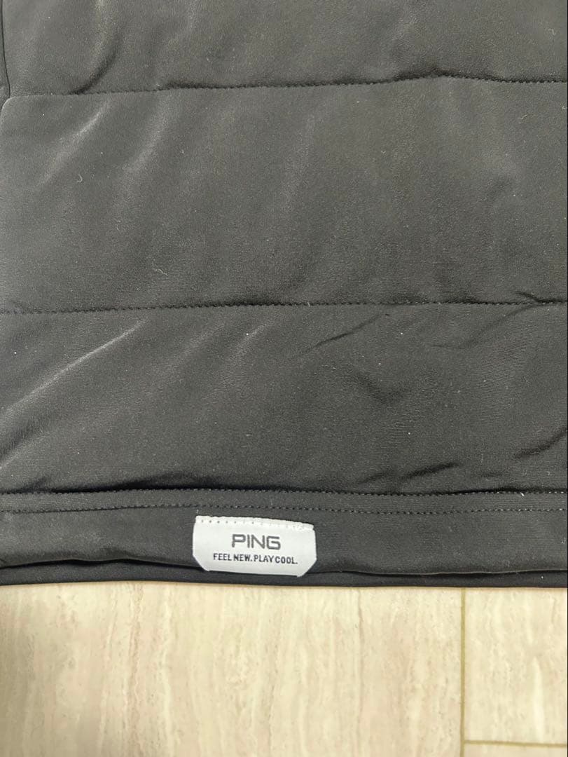 【新品・タグ付き】PING ハーフジップシャツ　ゴルフウェア　ブラック　Lサイズ