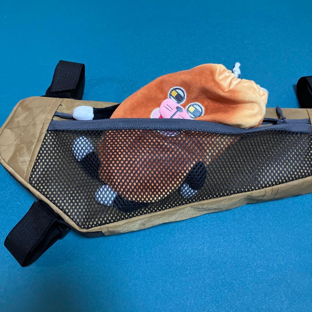 ハンドメイド　ハーフフレームバッグ　x-pac コヨーテブラウン Mサイズ