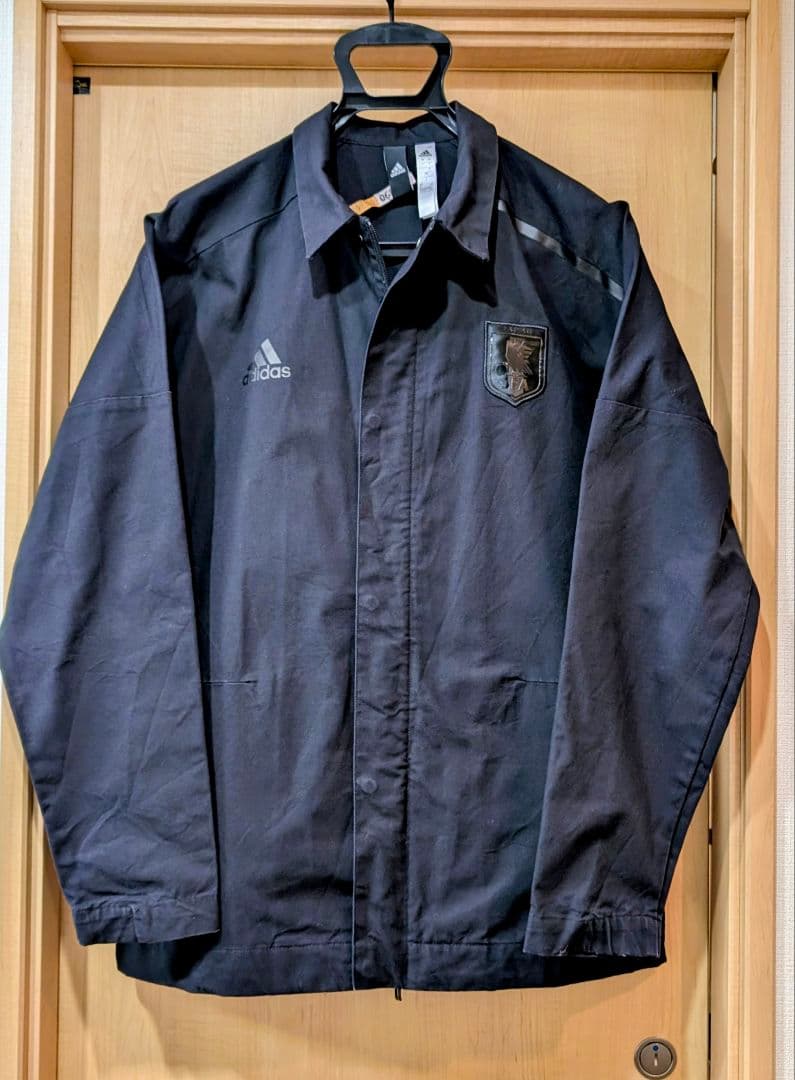 adidas アディダス コットンジャケット黒 JFA