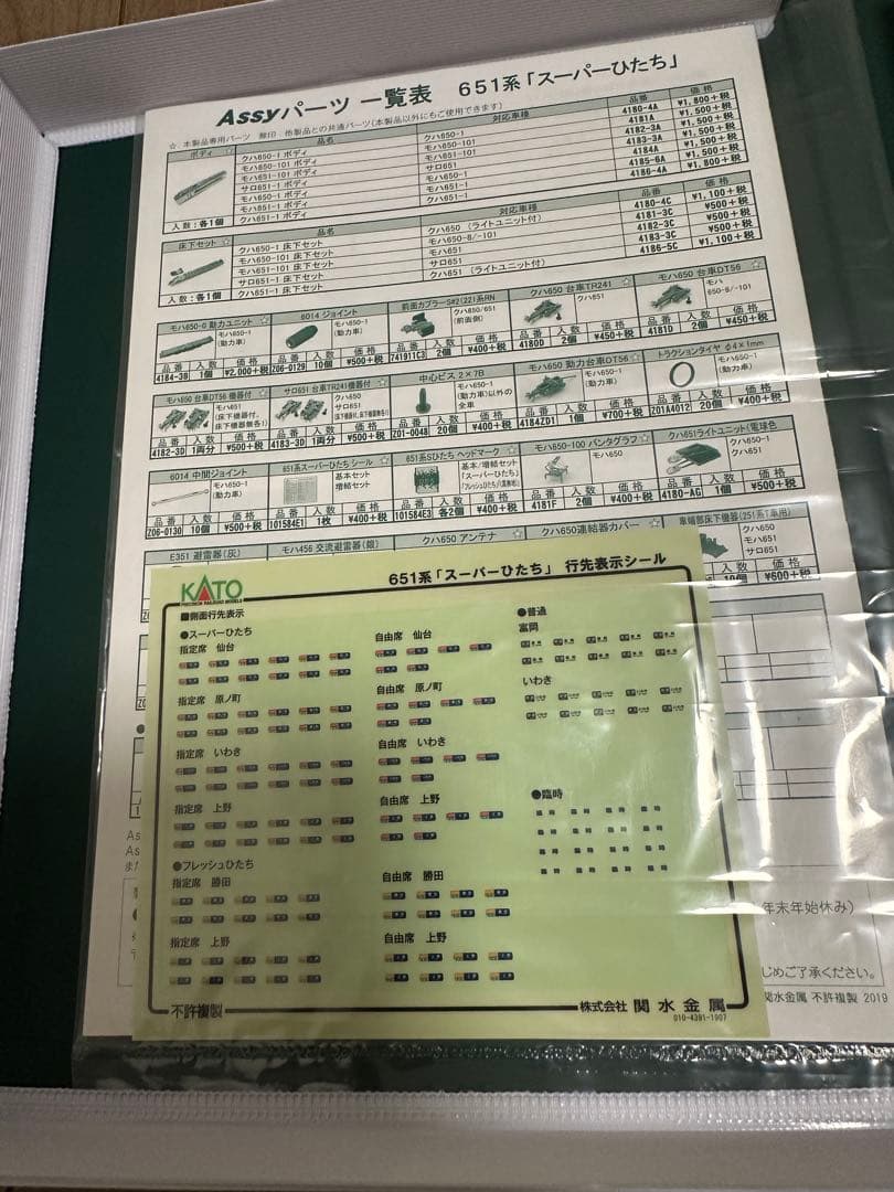 KATO 651系 スーパーひたち４両増結セット