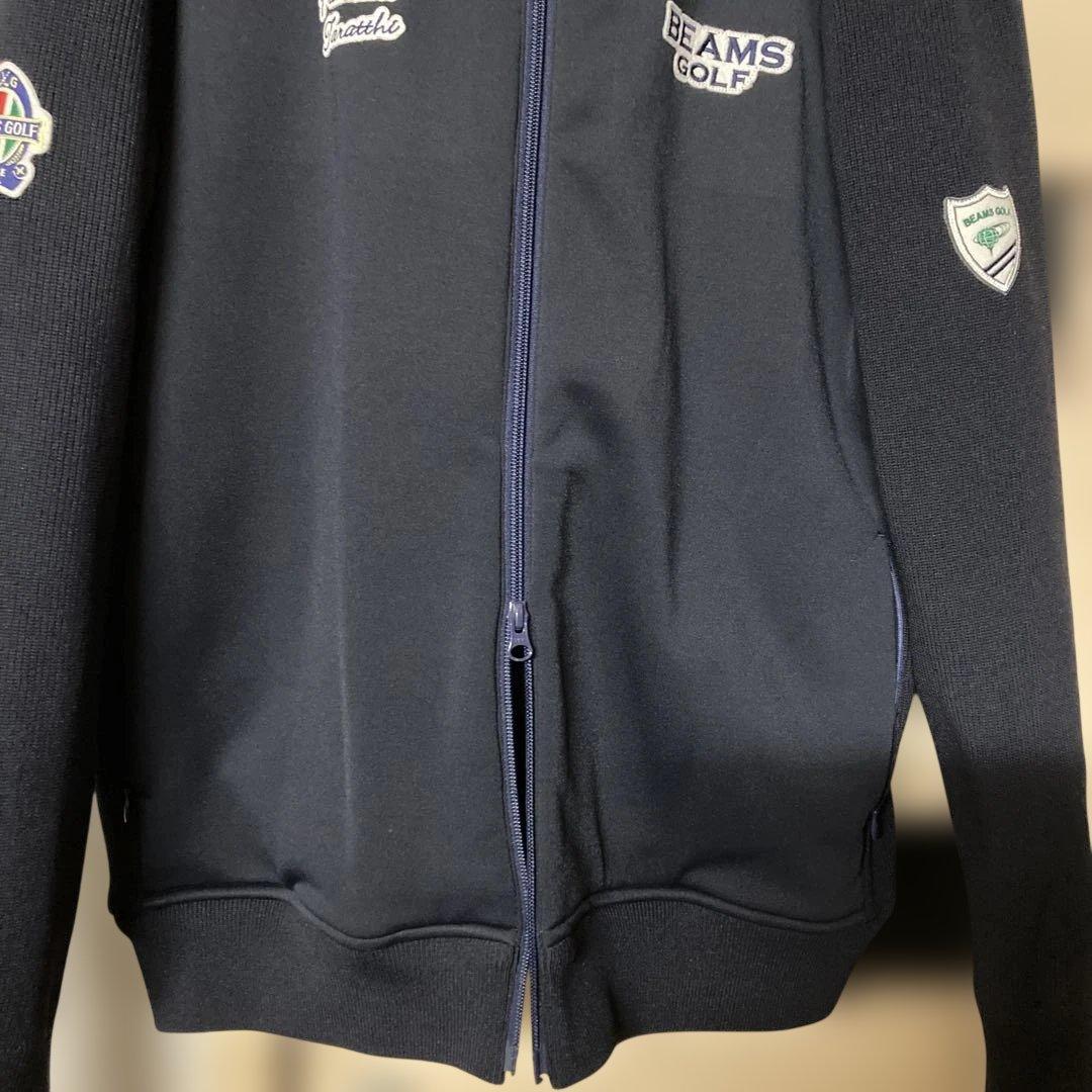 BEAMS GOLF フード付きジャケット ネイビー