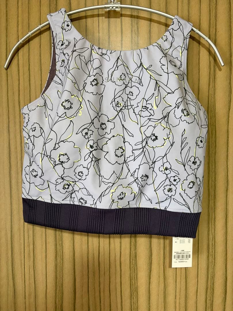 ラバ　スカーラ　フラワーショートタンクトップ　M