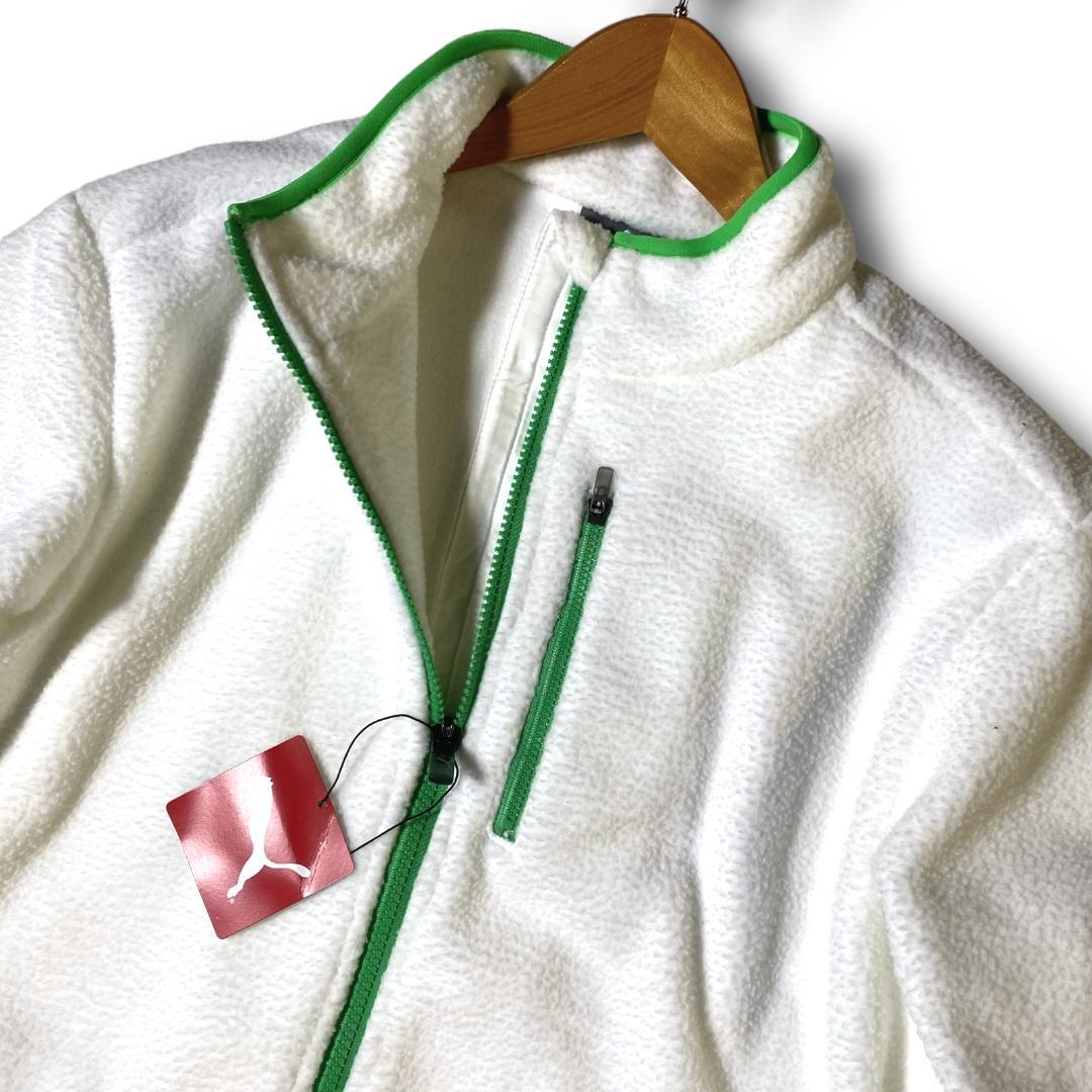 XL 新品 プーマ ゴルフ 定価1.4万 保温 防寒 フリース ジャケット 白