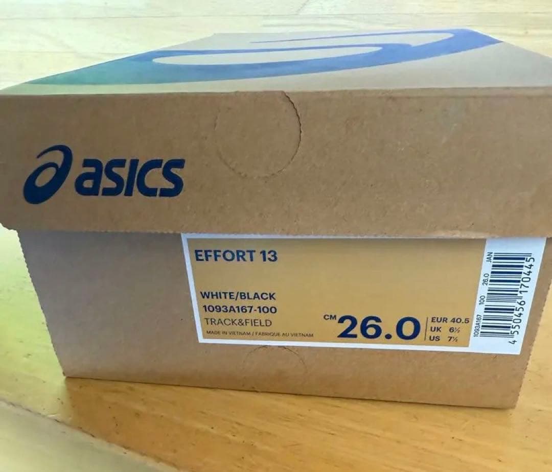 ASICS EFFORT 13 スパイクシューズ 26.0 cm