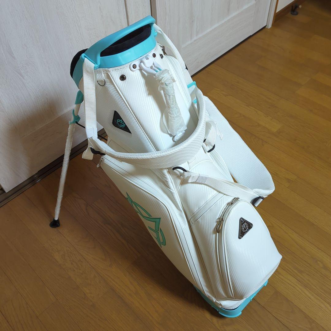 OMNIX GOLF スタンドバッグ ホワイト/ターコイズ