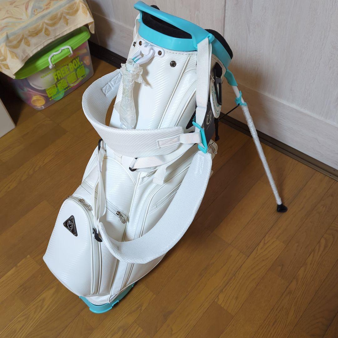 OMNIX GOLF スタンドバッグ ホワイト/ターコイズ