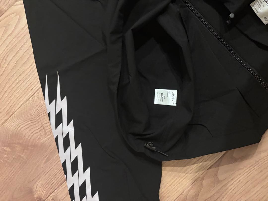 CphiGolf 黒 ジッパー　コーチジャケット　薄手　L