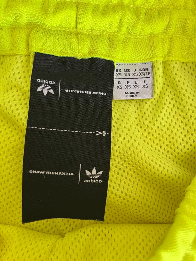 adidas ALEXANDER WANG トラックパンツ XS 蛍光イエロー