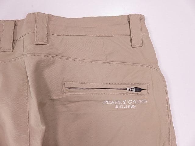 【値下げ】パーリーゲイツ　パンツ　ストレッチ素材　刺繍入り　ゴルフ　ベージュ　Ｍ