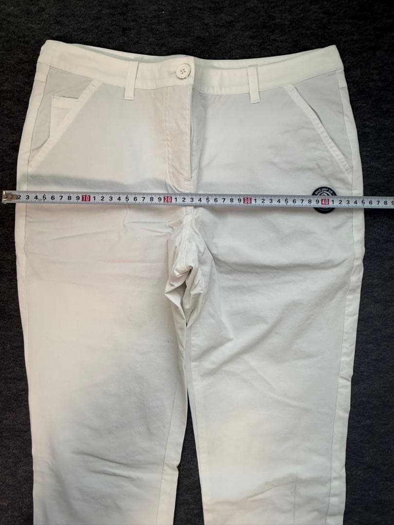 and per se ホワイト スリムフィットパンツ