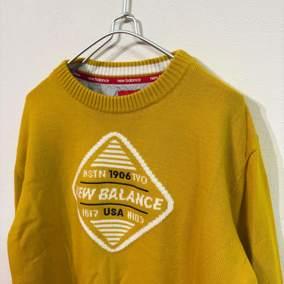 【new balance GOLF】美品　防風クルーネックセーター　ゴルフ　黄色