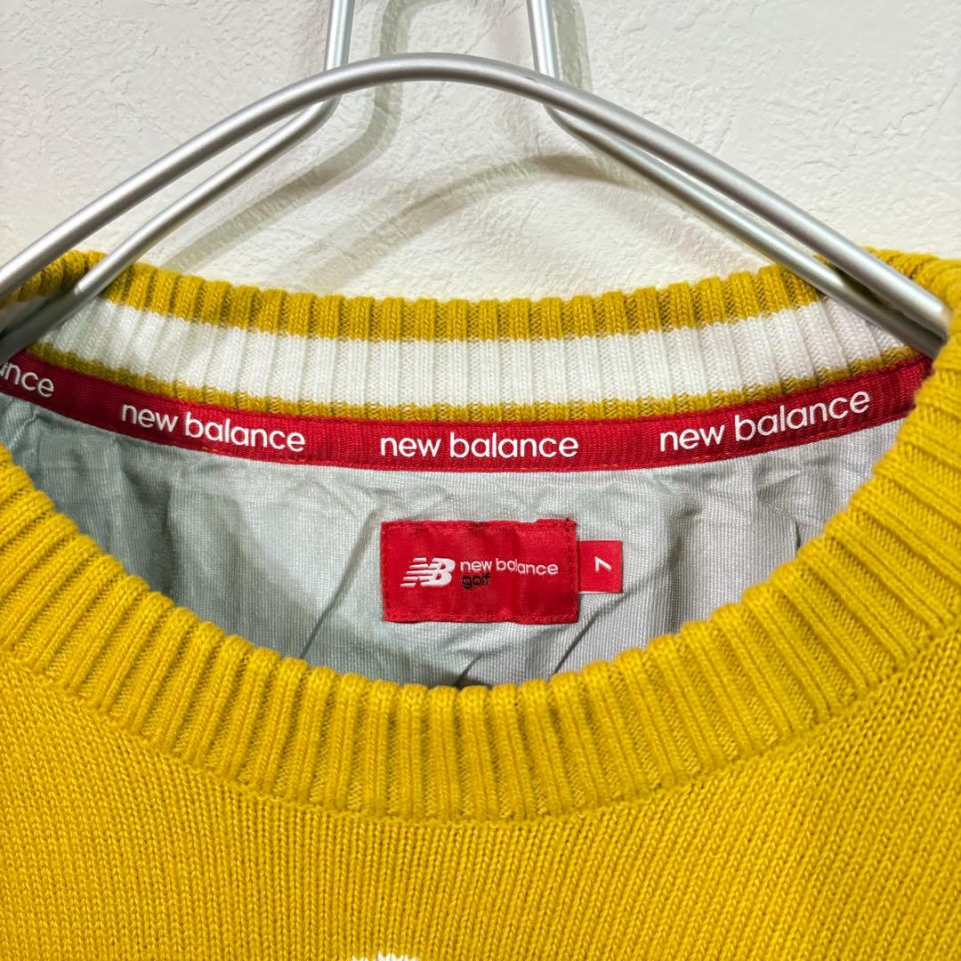 【new balance GOLF】美品　防風クルーネックセーター　ゴルフ　黄色