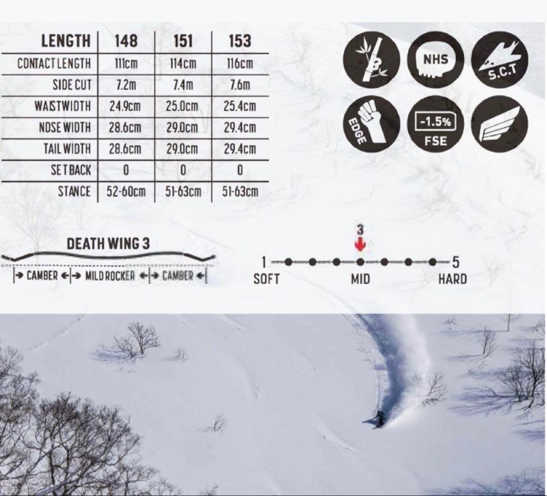スノーボード 24-25 DEATH LABEL DEATH MACHINE 151cm