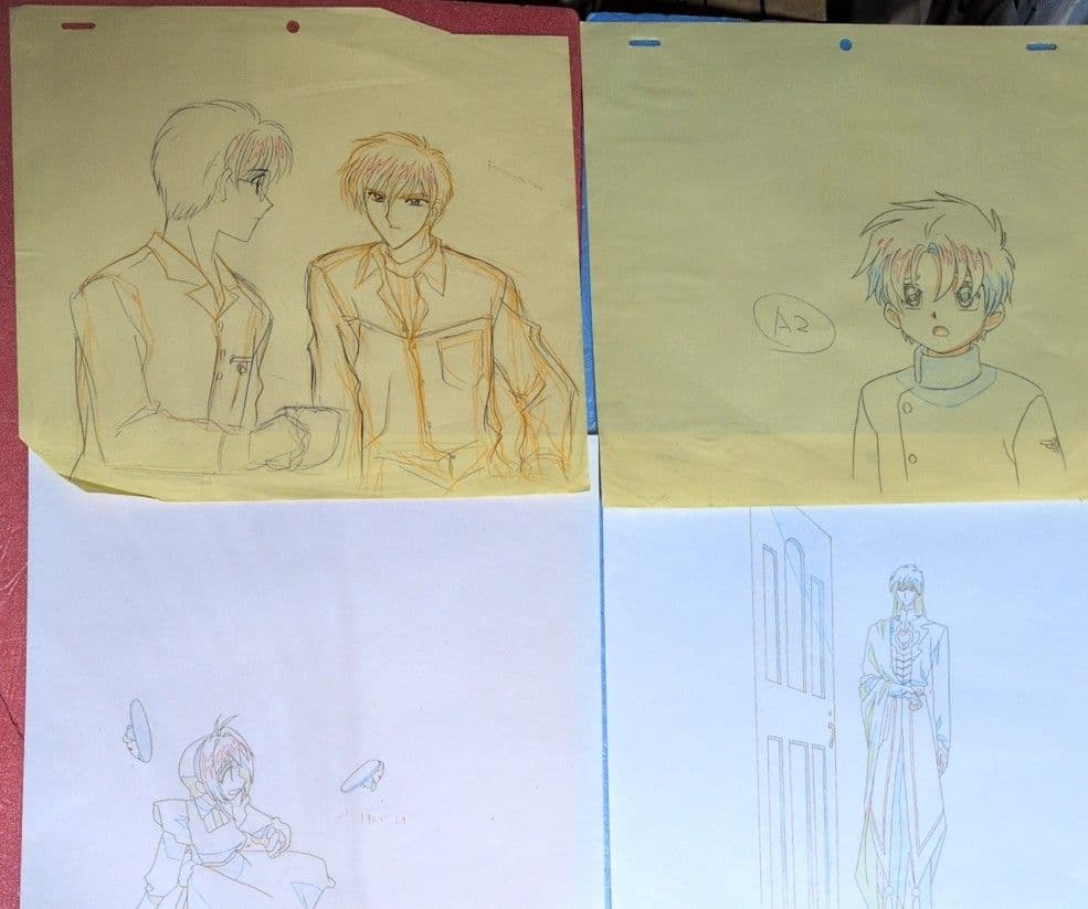 カードキャプターさくら　原画セット（ユエ、さくら、小狼、雪兎＆桃矢）