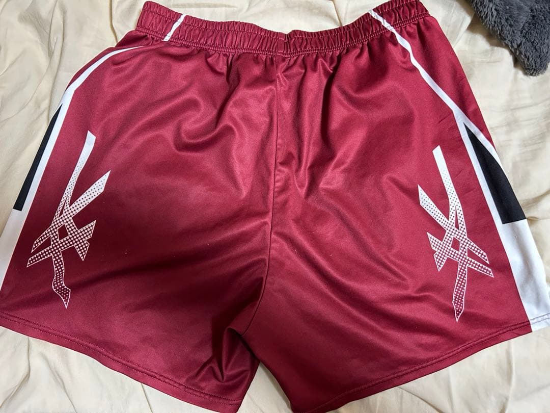 asics ゲームパンツ えんじ色