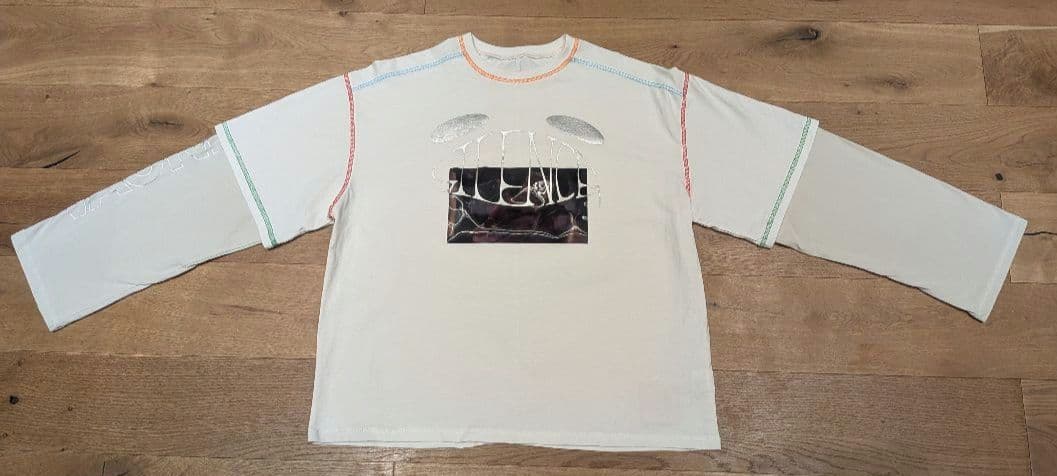 Vaundy Logo Layered T-shirt SILENCE ロンT白