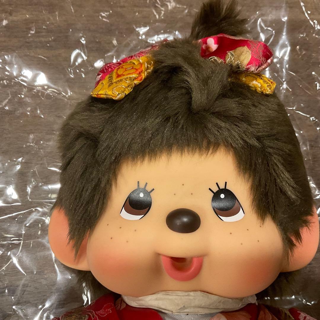 新品 未使用！振袖 モンチッチ Ｌ 女の子 大きい ぬいぐるみ 人形 セキグチ