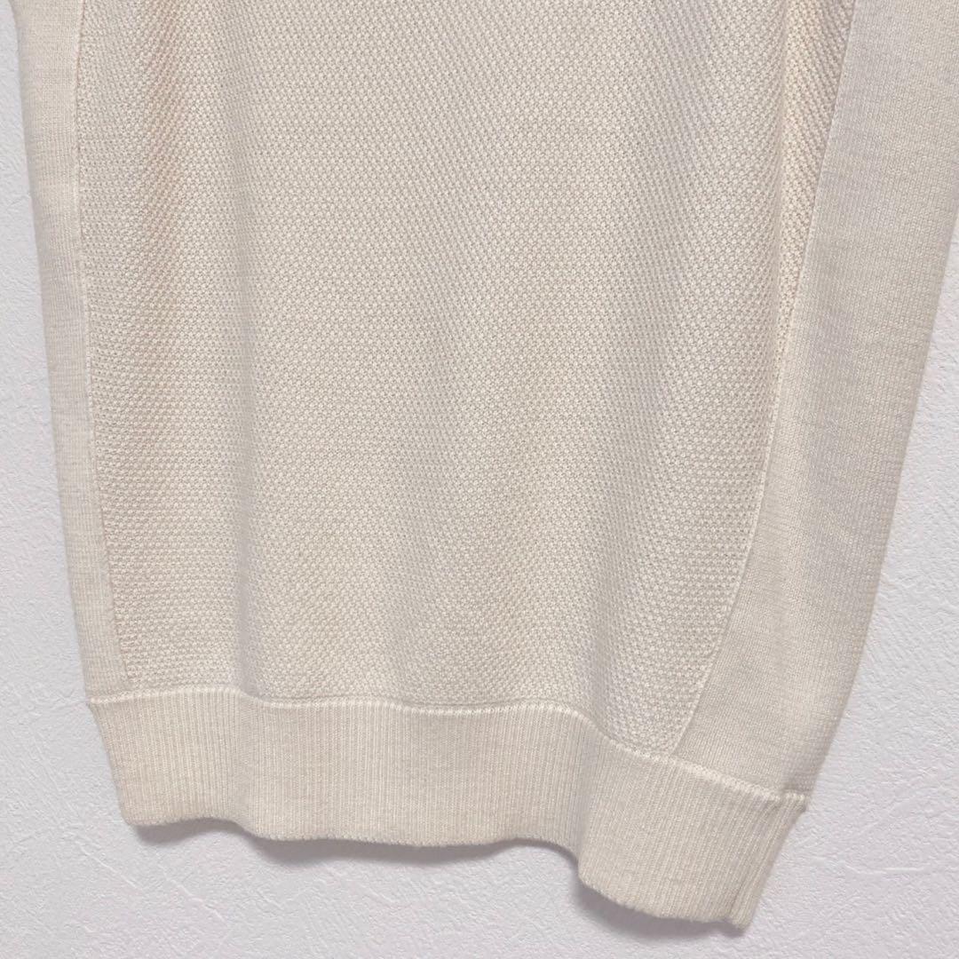 LACOSTE ニットベスト 刺繍 ラコステ ゴルフ オフホワイト