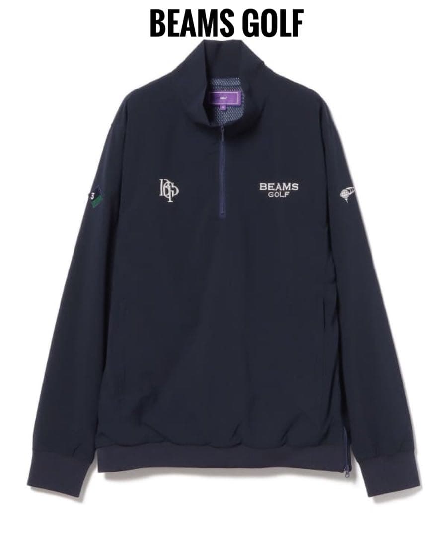 BEAMS GOLF スフィダンテ 撥水 ハーフジップ パッカブルピステ