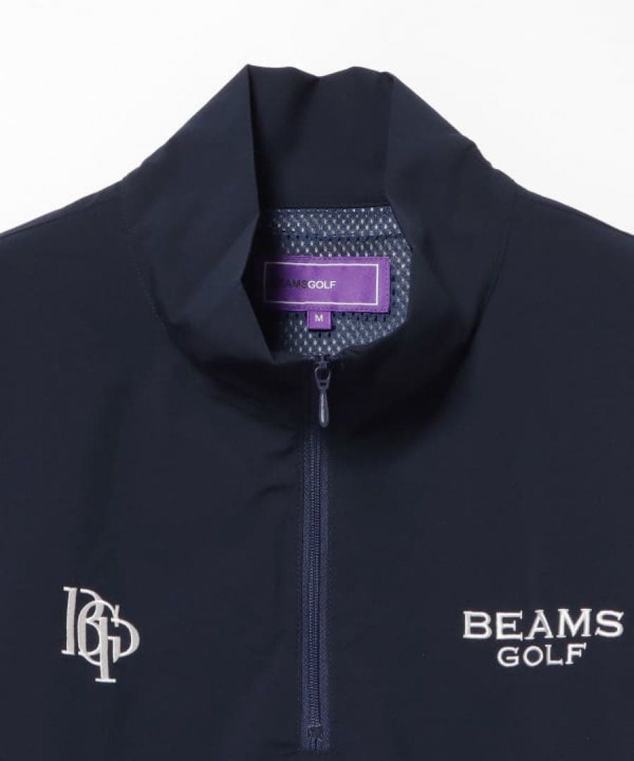 BEAMS GOLF スフィダンテ 撥水 ハーフジップ パッカブルピステ